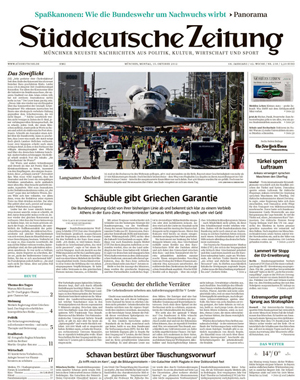 Süddeutsche Zeitung Cover